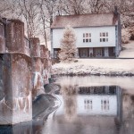 Gring's Mill Dam Bridge and Barn.