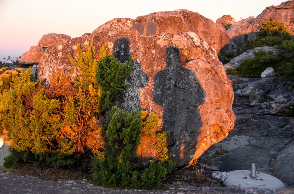 Shadows at Sundown on Table Mountain