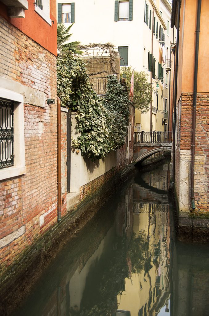 Bridge and Brick Wall on Canal