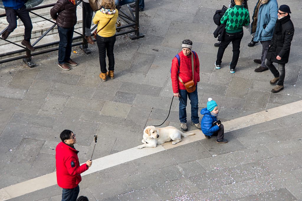 Man, Boy, and Dog