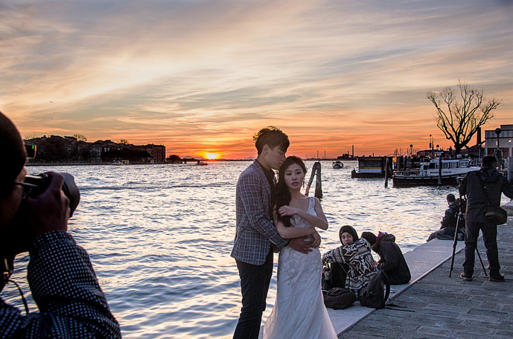 Posing at Sundown on the Lagoon