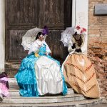 Two Women and a Girl on Palace Steps