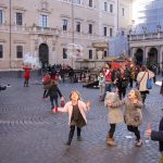 Bubbles in the Piazza Santa Maria, Trastevere