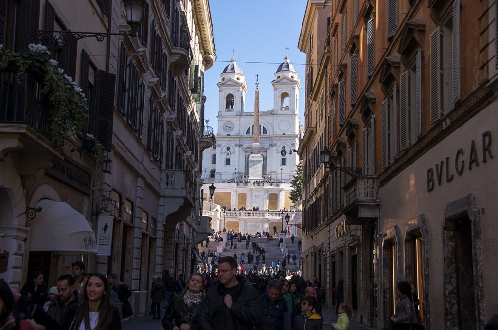 Toward the Spanish Steps