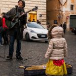 Young Girl and the Street Singer