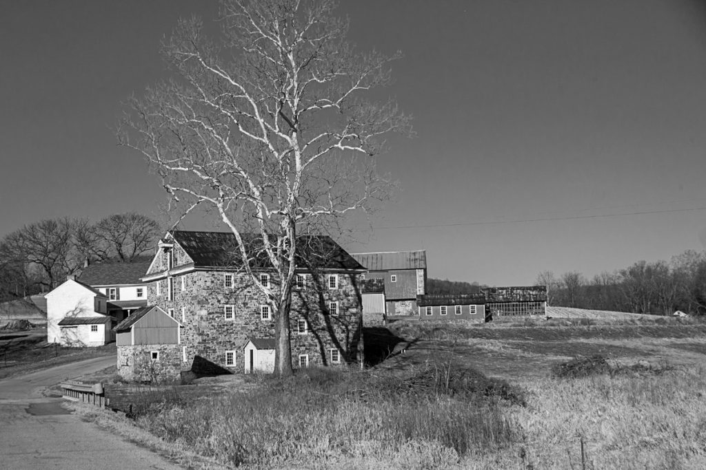 Stone Mill at a Bend in the Road